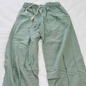 J. Crew Green Chinos Relaxed Fit Cotton Blend